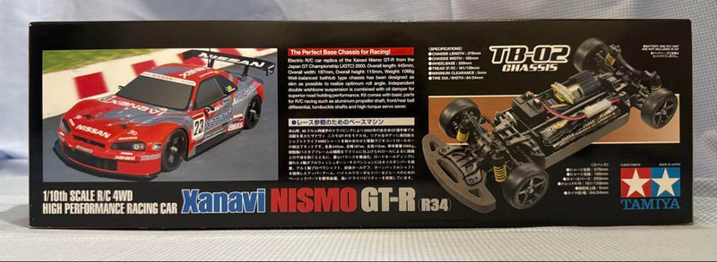 Chargez l'image dans la visionneuse de la galerie, Used Tamiya Xanavi Nismo GT-R R34 1/10 TB-02 Chassis 4WD RC Car Kit Unused