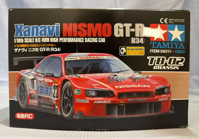 Chargez l'image dans la visionneuse de la galerie, Used Tamiya Xanavi Nismo GT-R R34 1/10 TB-02 Chassis 4WD RC Car Kit Unused