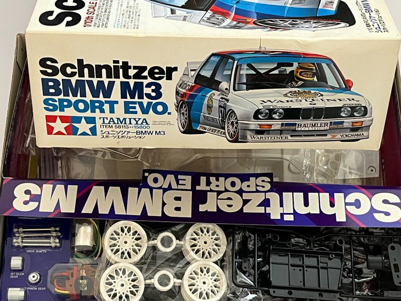 Load image into Gallery viewer, Used Tamiya 1/10 Schnitzer BMW M3 Sport Evo. TA01 Kit Unassembled Vintage 1992