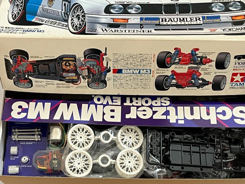 Load image into Gallery viewer, Used Tamiya 1/10 Schnitzer BMW M3 Sport Evo. TA01 Kit Unassembled Vintage 1992