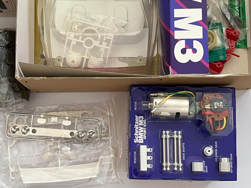 Load image into Gallery viewer, Used Tamiya 1/10 Schnitzer BMW M3 Sport Evo. TA01 Kit Unassembled Vintage 1992