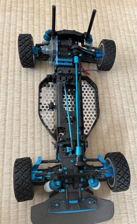 Used Tamiya 1/10RC DF-03 Dark Impact with Blue Aluminum Parts