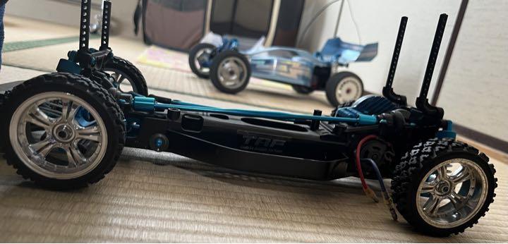 Load image into Gallery viewer, Used Tamiya 1/10RC DF-03 Dark Impact with Blue Aluminum Parts