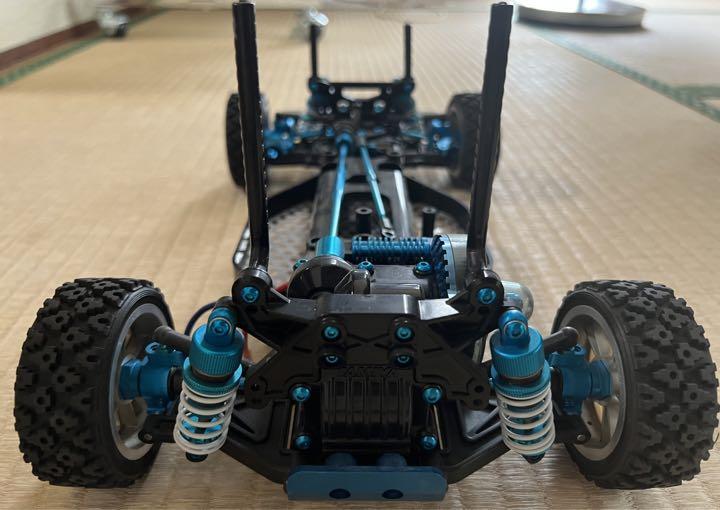 Load image into Gallery viewer, Used Tamiya 1/10RC DF-03 Dark Impact with Blue Aluminum Parts