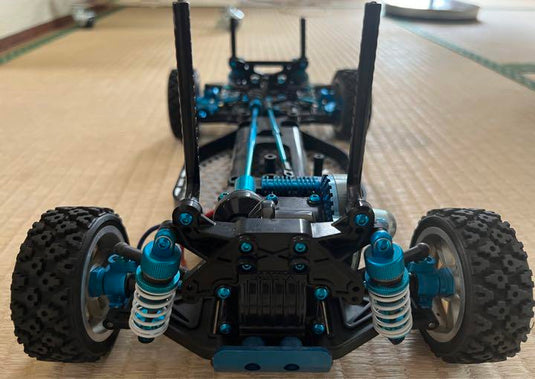 Used Tamiya 1/10RC DF-03 Dark Impact with Blue Aluminum Parts