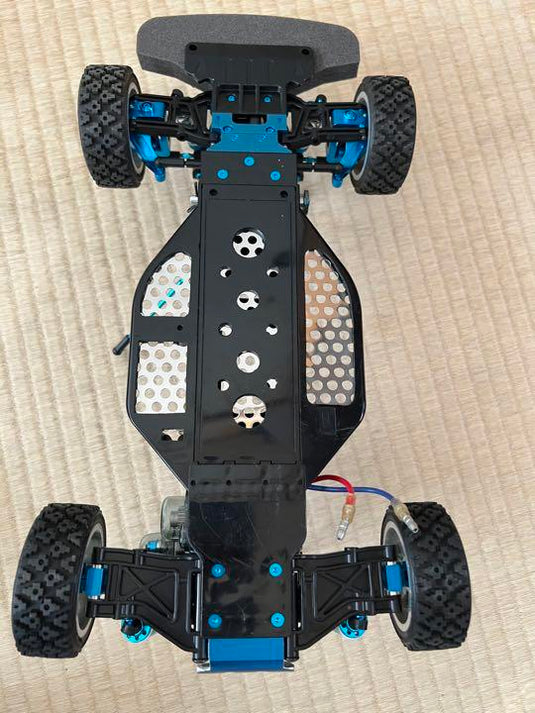 Used Tamiya 1/10RC DF-03 Dark Impact with Blue Aluminum Parts