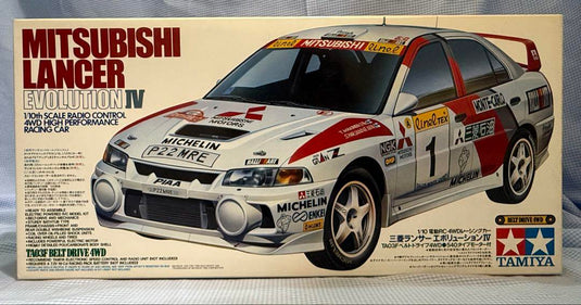 Used Tamiya Mitsubishi Lancer Evolution IV TA03F Belt Drive 4WD Unassembled Kit