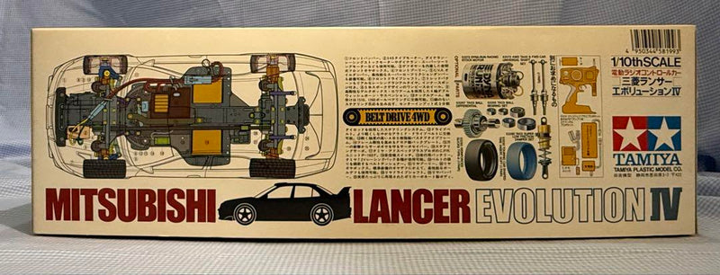 Chargez l'image dans la visionneuse de la galerie, Used Tamiya Mitsubishi Lancer Evolution IV TA03F Belt Drive 4WD Unassembled Kit