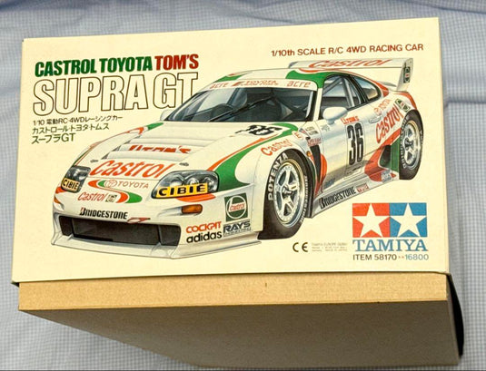 Used Tamiya Castrol Toyota Tom's Supra 1/10 TA02W Chassis Kit Unused