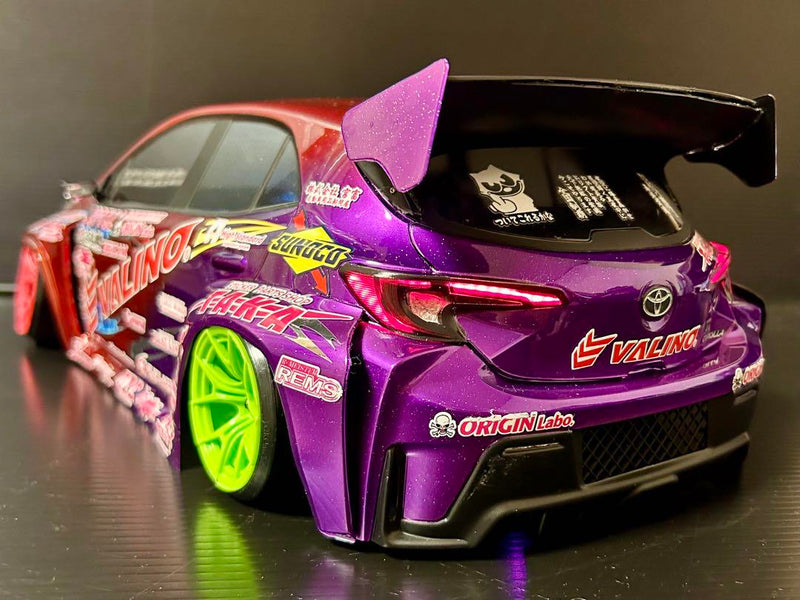 Cargue la imagen en el visor de la galería, Addiction GR Corolla RC Body Painted with Taka Vinyl Decals - Used