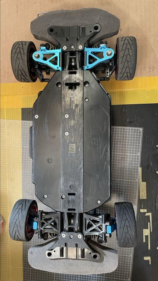 Chargez l'image dans la visionneuse de la galerie, Used Tamiya TT-02 RC Car Used with Futaba 3PV Transmitter and Many Option Parts