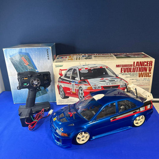 Used Tamiya 1/10 Lancer Evolution V WRC Assembled RC with Sanwa Radio