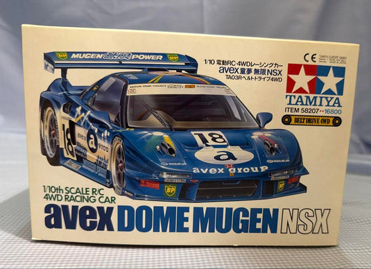 Used Tamiya Avex Dome Mugen NSX 1/10 4WD Racing Car Kit Unused 58207