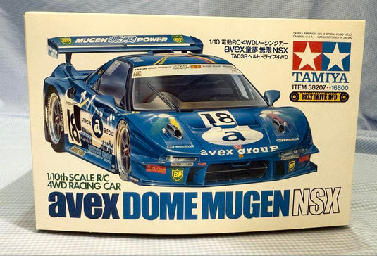 Used Tamiya Avex Dome Mugen NSX 1/10 4WD Racing Car Kit Unused 58207