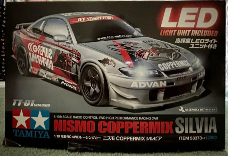 Load image into Gallery viewer, Used Tamiya Nismo Coppermix Silvia TT-01 Chassis Kit with LED Light Unit