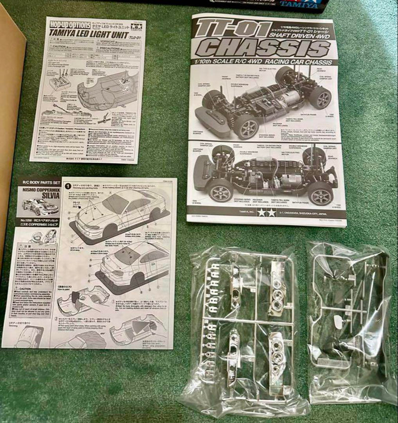 Load image into Gallery viewer, Used Tamiya Nismo Coppermix Silvia TT-01 Chassis Kit with LED Light Unit
