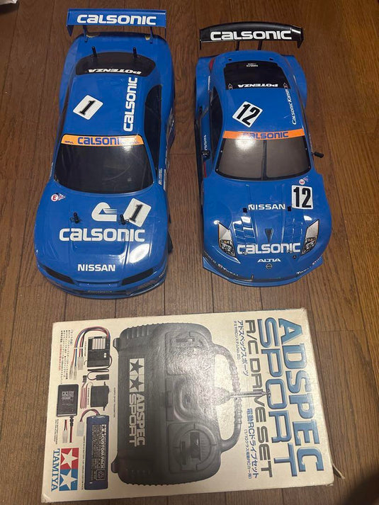 Used Tamiya Calsonic Skyline GT-R R33 RC Car with Z33 Body Set Used