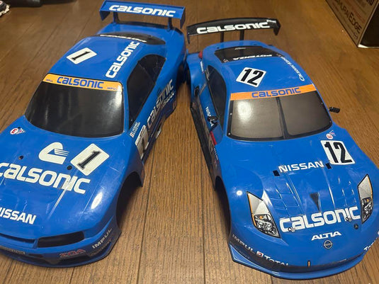 Used Tamiya Calsonic Skyline GT-R R33 RC Car with Z33 Body Set Used