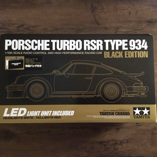 Used Tamiya Porsche Turbo RSR Type 934 Black Edition TA02SW Kit Unopened