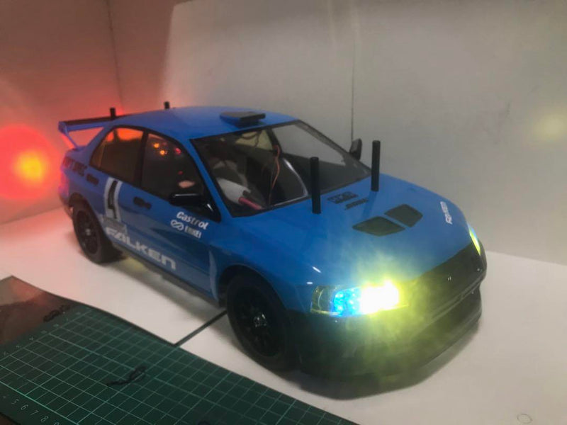 Chargez l'image dans la visionneuse de la galerie, Used Tamiya TT-02 Lancer Evo VII WRC Assembled Full Set with Sanwa MX-6