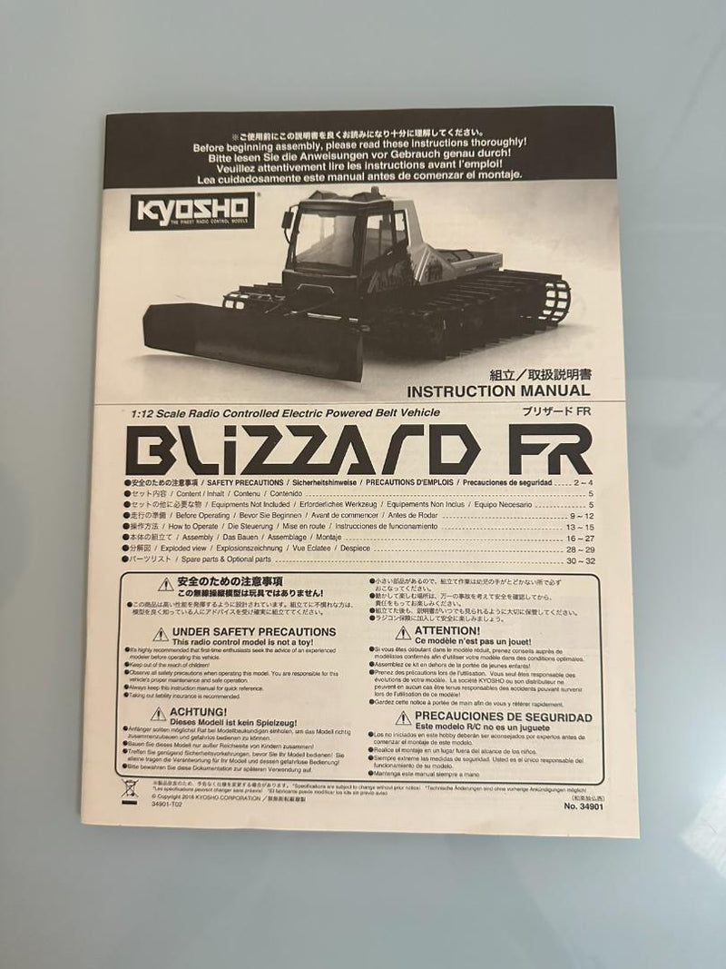 Load image into Gallery viewer, Used Kyosho Blizzard FR ReadySET Snowcat RC Vehicle Used