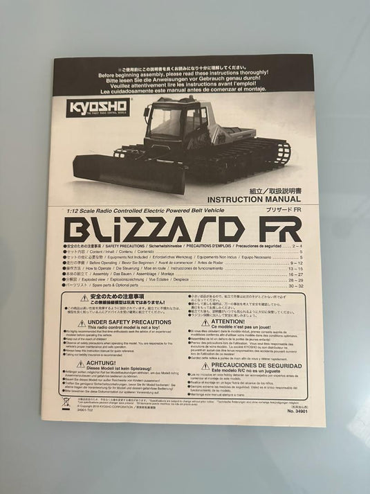 Used Kyosho Blizzard FR ReadySET Snowcat RC Vehicle Used
