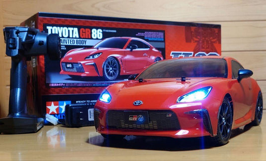 Used Tamiya 1/10 Toyota GR86 TT-02 Assembled Full Set with Sanwa MX-6 Unused