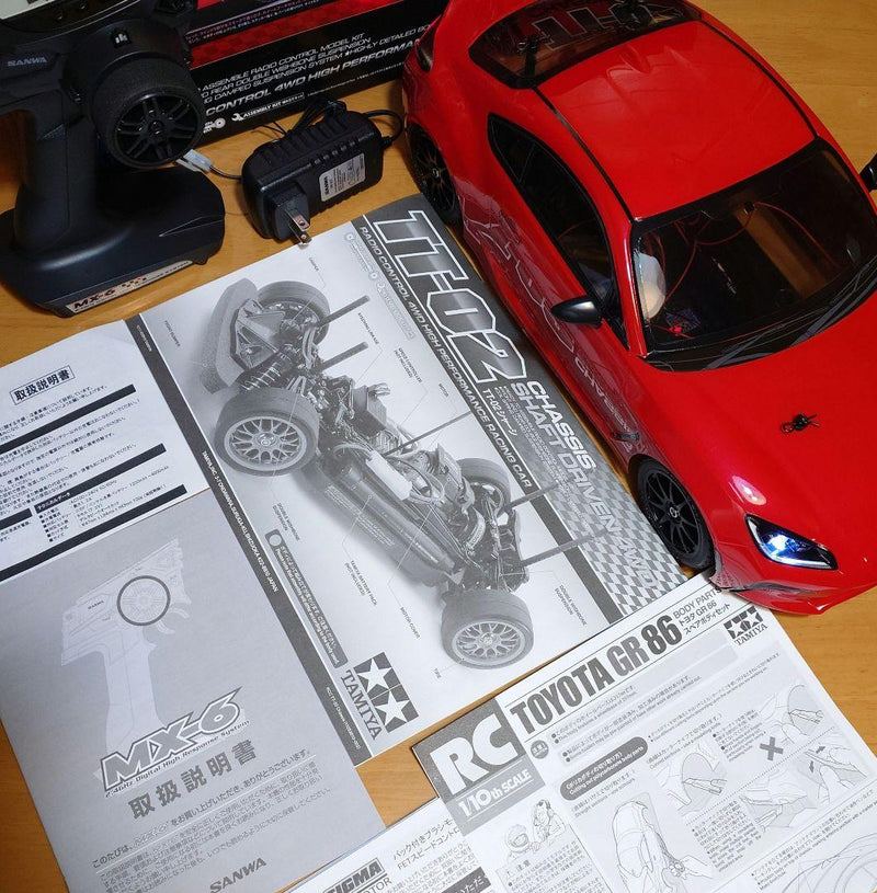 Load image into Gallery viewer, Used Tamiya 1/10 Toyota GR86 TT-02 Assembled Full Set with Sanwa MX-6 Unused