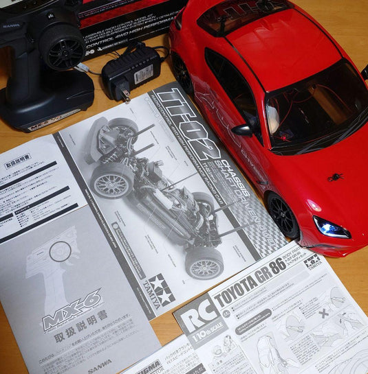 Used Tamiya 1/10 Toyota GR86 TT-02 Assembled Full Set with Sanwa MX-6 Unused
