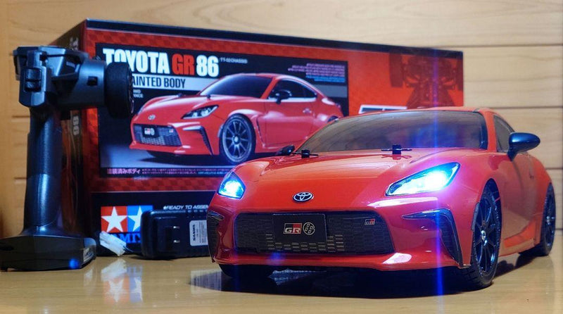 Load image into Gallery viewer, Used Tamiya 1/10 Toyota GR86 TT-02 Assembled Full Set with Sanwa MX-6 Unused