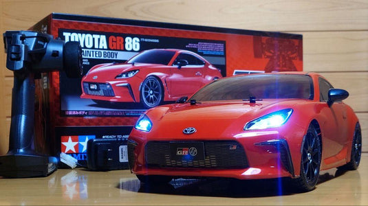 Used Tamiya 1/10 Toyota GR86 TT-02 Assembled Full Set with Sanwa MX-6 Unused