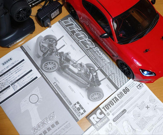 Used Tamiya 1/10 Toyota GR86 TT-02 Assembled Full Set with Sanwa MX-6 Unused