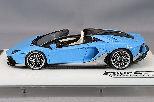 Cargue la imagen en el visor de la galería, EIDOLON EM701 Lamborghini Aventador LP780-4 Ultimae Roadster Tributo Miura Roadster 2022 Azzurro Flake Limited 180pcs Make Up 1/43 EM701