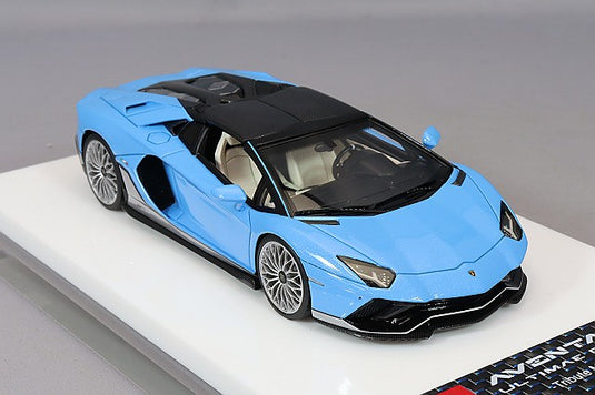EIDOLON EM701 Lamborghini Aventador LP780-4 Ultimae Roadster Tributo Miura Roadster 2022 Azzurro Flake Limited 180pcs Make Up 1/43 EM701