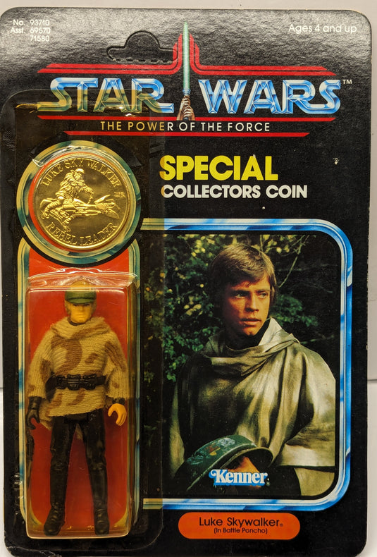 Vintage Kenner Star Wars Luke Skywalker in Battle Poncho 3.5-Inch Figure (92-Back Card) - Used