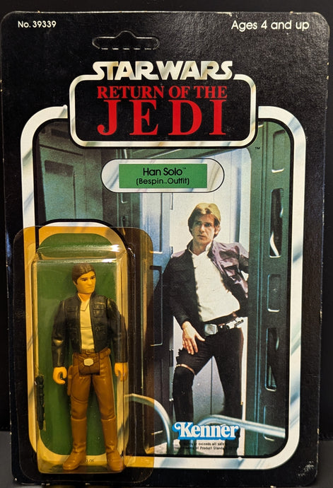 Vintage Kenner Star Wars Han Solo (Bespin Outfit) 3.5-Inch Figure (77-Back Card) - Used