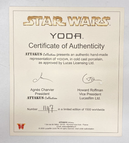Attakus Art Collector Statue Yoda (Episode V) - Used