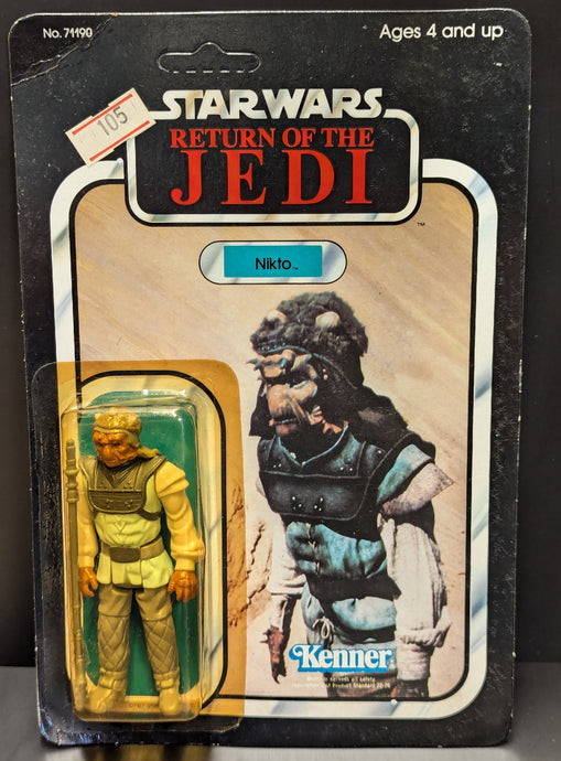 Vintage Kenner Star Wars Nikto 3.5-Inch Action Figure (4-LOM Card) - Used