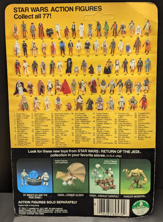 Vintage Kenner Star Wars Nikto 3.5-Inch Action Figure (4-LOM Card) - Used