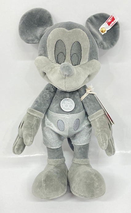 Steiff Disney D100 Platinum Mickey Mouse - Used