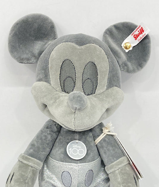 Steiff Disney D100 Platinum Mickey Mouse - Used