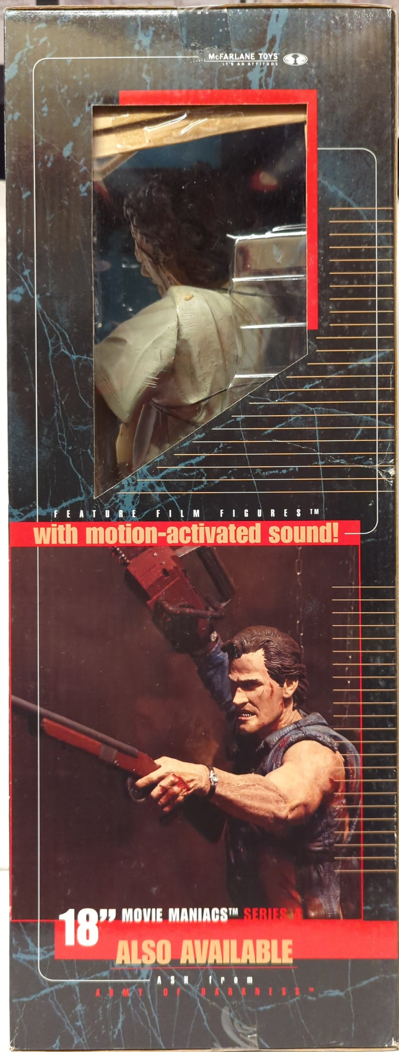 Cargue la imagen en el visor de la galería, McFarlane Toys Movie Maniacs 4 The Texas Chainsaw Massacre Leatherface 18-Inch Figure - Used
