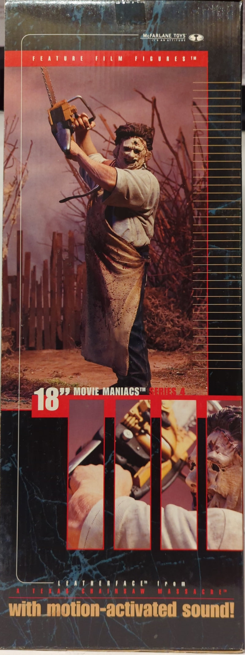 Cargue la imagen en el visor de la galería, McFarlane Toys Movie Maniacs 4 The Texas Chainsaw Massacre Leatherface 18-Inch Figure - Used
