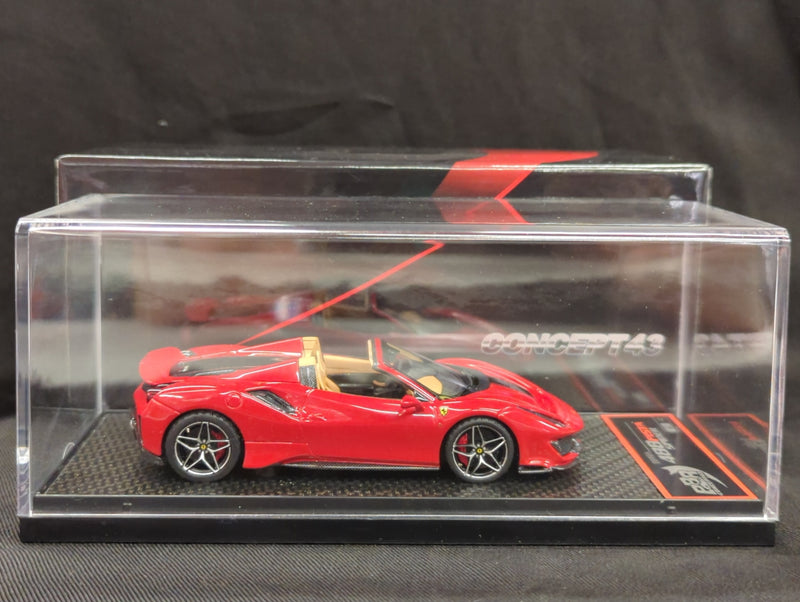 Carica immagine in Galleria Viewer, BBR MODELS CONCEPT43 1/43 Ferrari 488 Pista Spider 2018 Rosso Corsa Met. - Used
