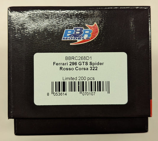 BBR MODELS CONCEPT43 1/43 Ferrari 296 GTS Spider Rosso Corsa 322 BBRC268D - Used