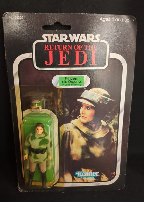 Vintage Kenner Star Wars Princess Leia Organa in Combat Poncho 3.5-Inch Figure (77-Back Card A) - Used