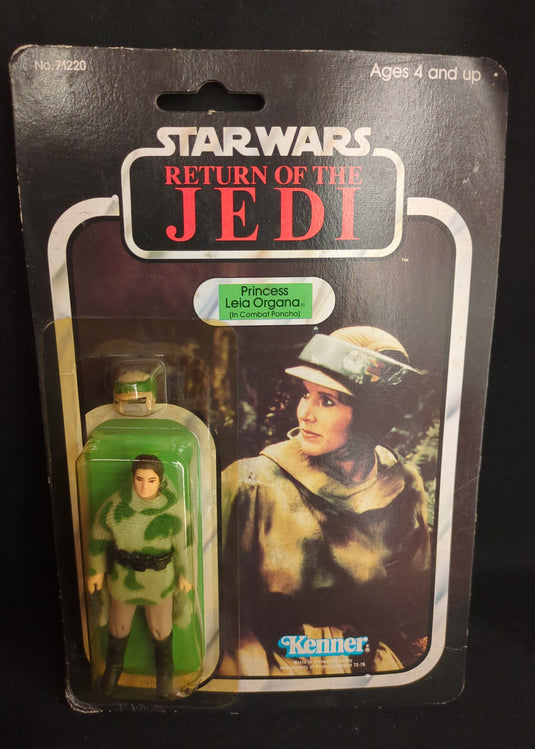 Vintage Kenner Star Wars Princess Leia Organa in Combat Poncho 3.5-Inch Figure (77-Back Card A) - Used