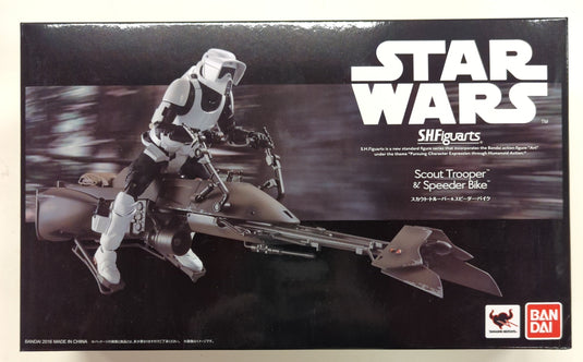 Bandai S.H.Figuarts Star Wars Scout Trooper & Speeder Bike - Used