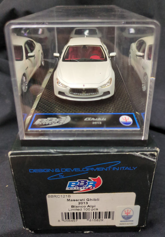 BBR Models CONCEPT43 1/43 Maserati Ghibli 2013 Bianco Alpi White BBRC121B - Used