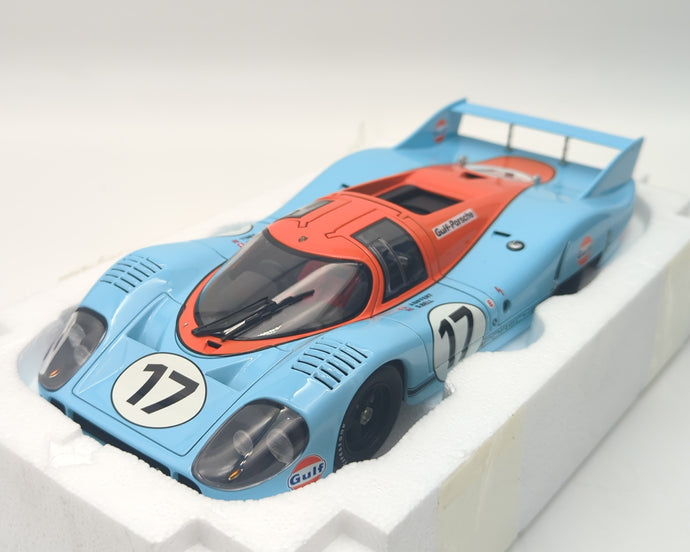 AUTOart Millennium 1/18 Porsche 917L #17 24h Le Mans 1971 Light Blue Orange - Used